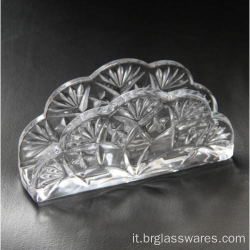 Portatovaglioli in cristallo usato per tavolo da pranzo